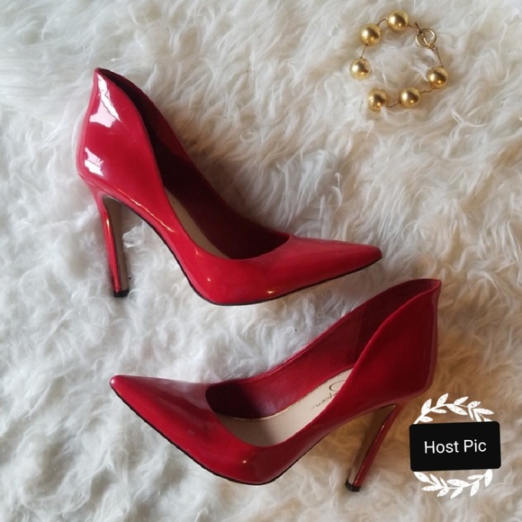 Jessica Simpson Shoes - Jessica Simpson Bright Red 4" Stilettos
